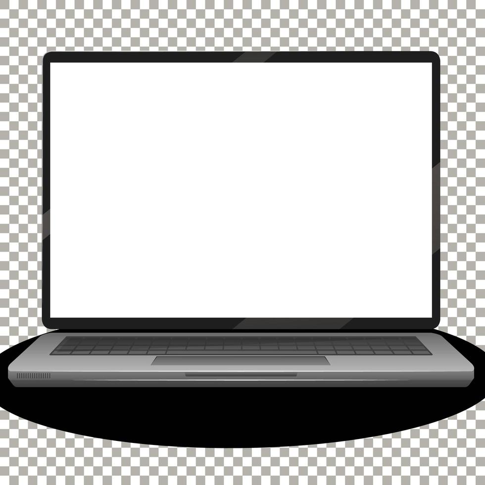 laptop of computer op transparante achtergrond vector