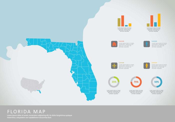 Gratis Florida Kaart Illustratie vector