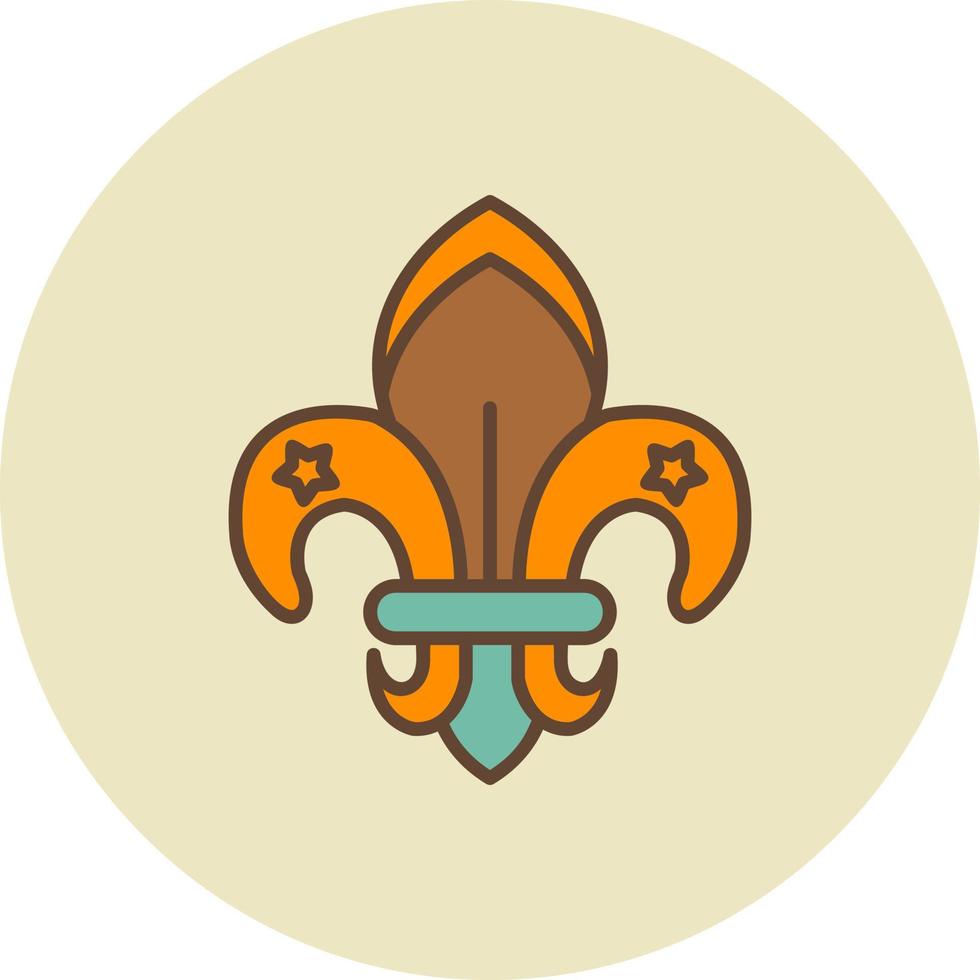 fleur de lis creatief icoon ontwerp vector