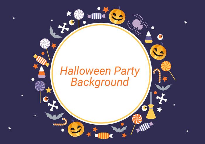 Gratis Flat Design Vector Halloween Achtergrond