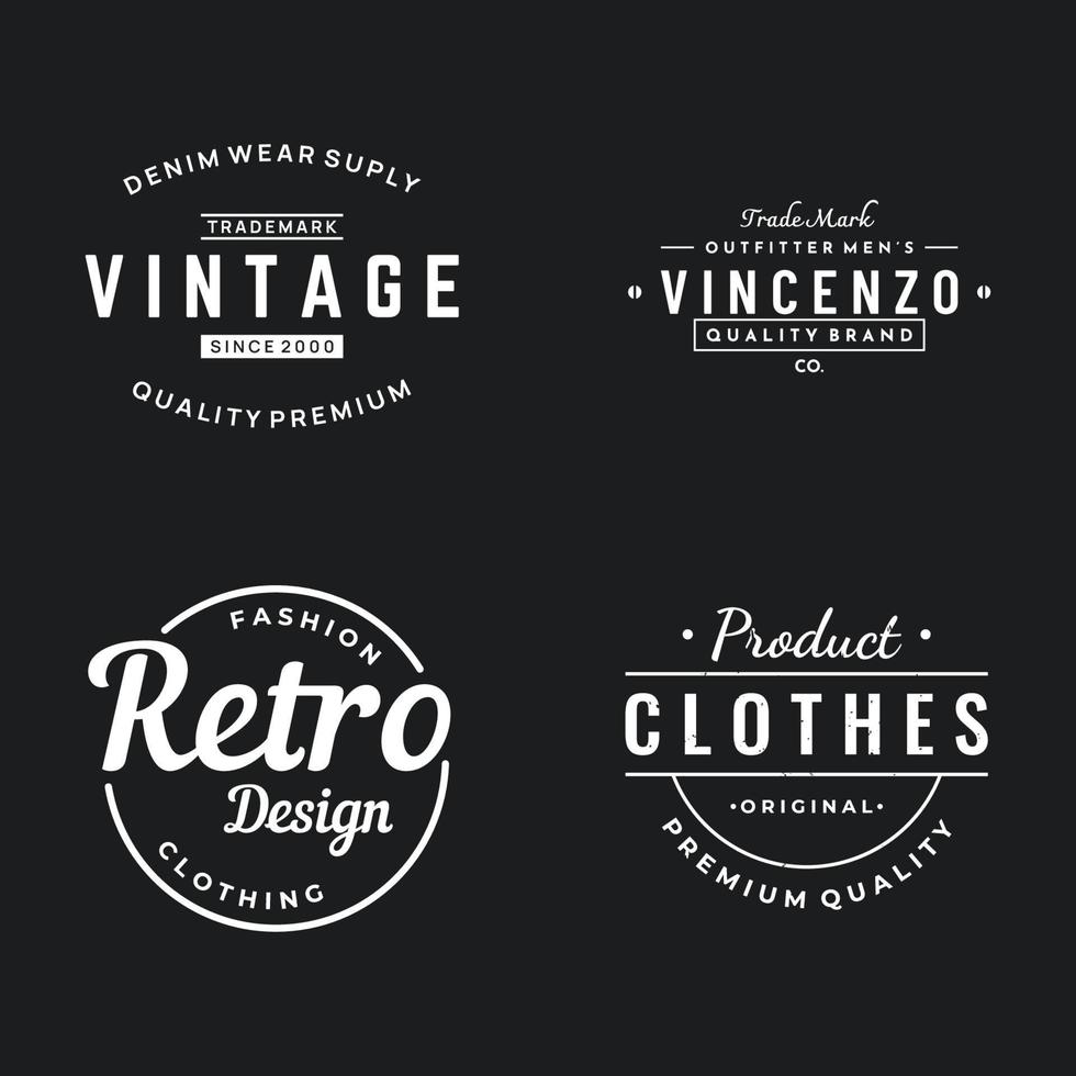 retro hipster typografie elementen sjabloon voor kleren winkel, cafe, bier winkel,restaurant,bedrijf,etiket,affiche,vintage merk. vector