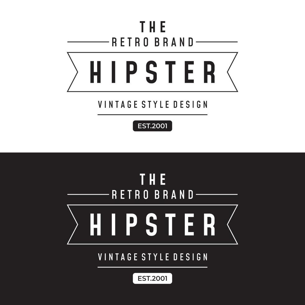 retro hipster typografie elementen sjabloon voor kleren winkel, cafe, bier winkel,restaurant,bedrijf,etiket,affiche,vintage merk. vector