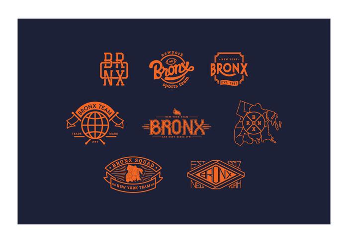 Gratis Bronx Logo en Badges vector