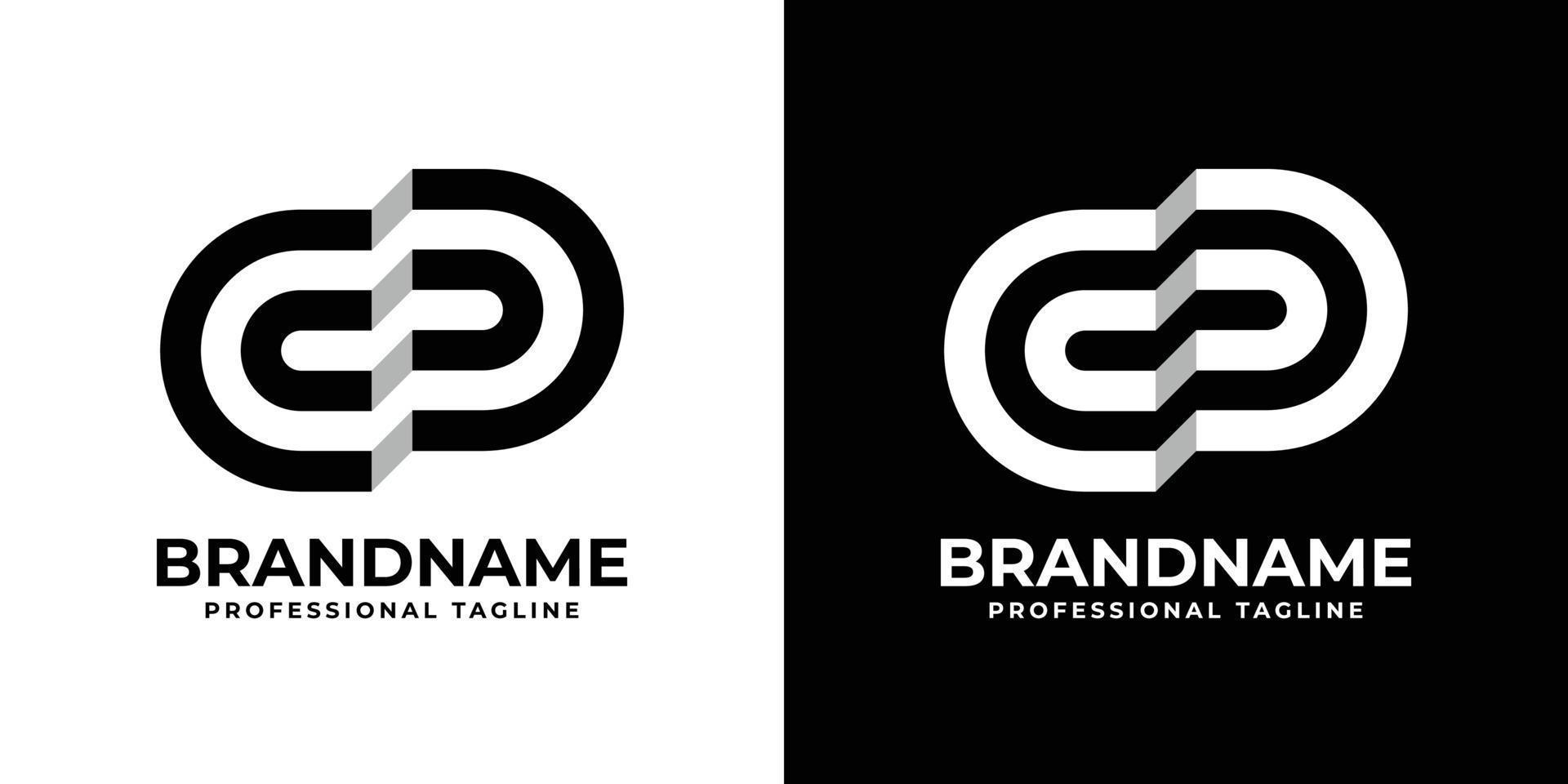 gemakkelijk CD monogram logo, geschikt voor ieder bedrijf met CD of dc initialen. vector