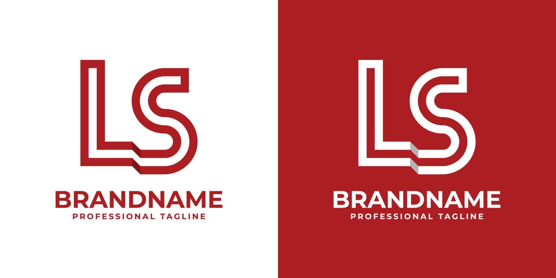 modern brief ls logo, geschikt voor ieder bedrijf met ls of sl voorletter. vector