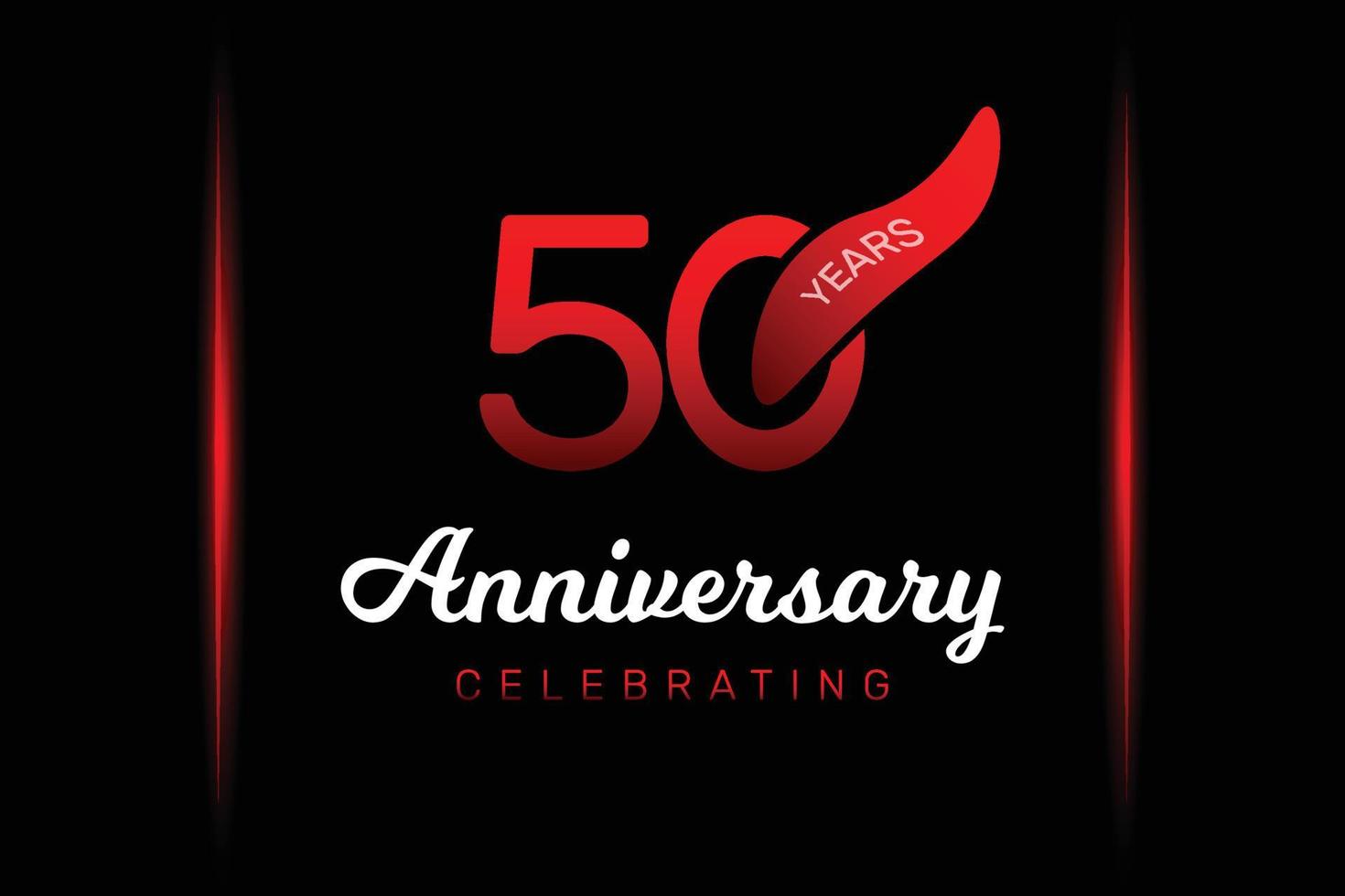 50 jaren verjaardag viering vector ontwerp.