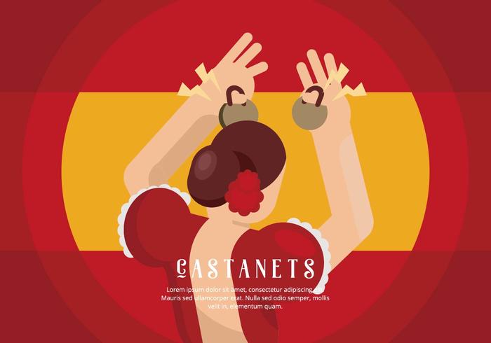 Castanets Illustratie vector