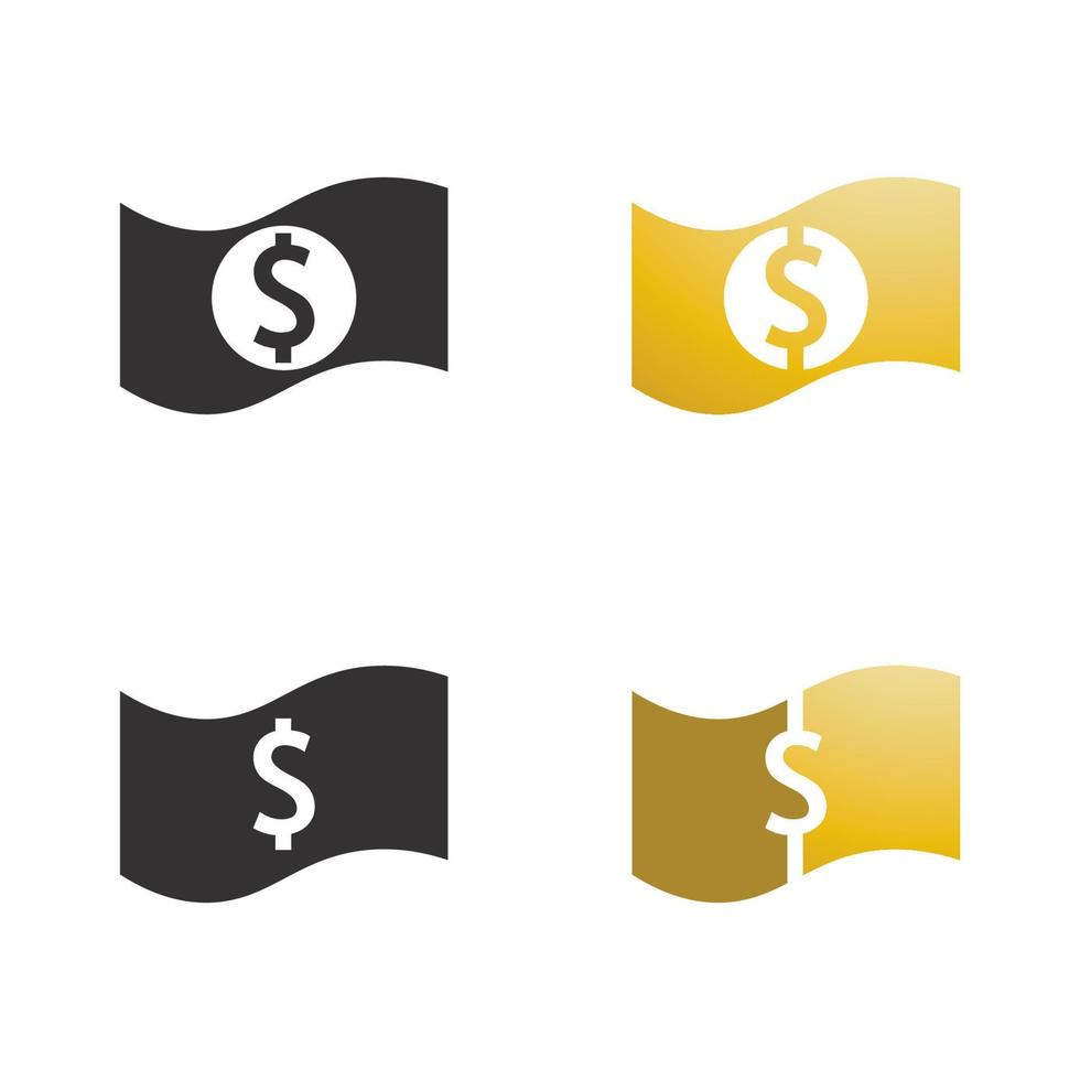 geld logo en icoon ontwerp vector illustratie