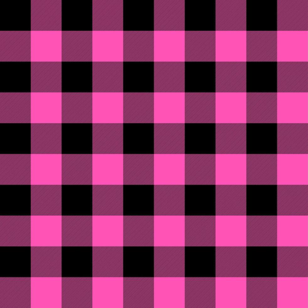 zwart en roze naadloos plaid patroon vector