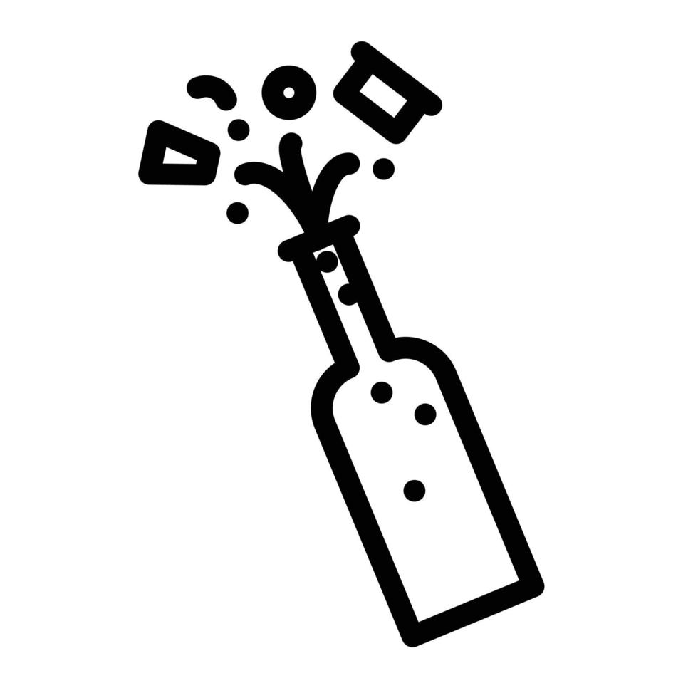 Champagne icoon. gemakkelijk element symbool voor sjabloon ontwerp. kan worden gebruikt voor website en mobiel sollicitatie. vector. vector