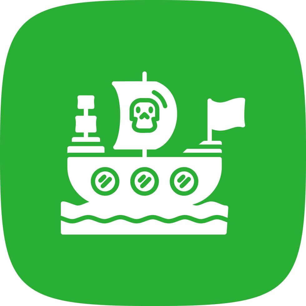 piraten schip creatief icoon ontwerp vector