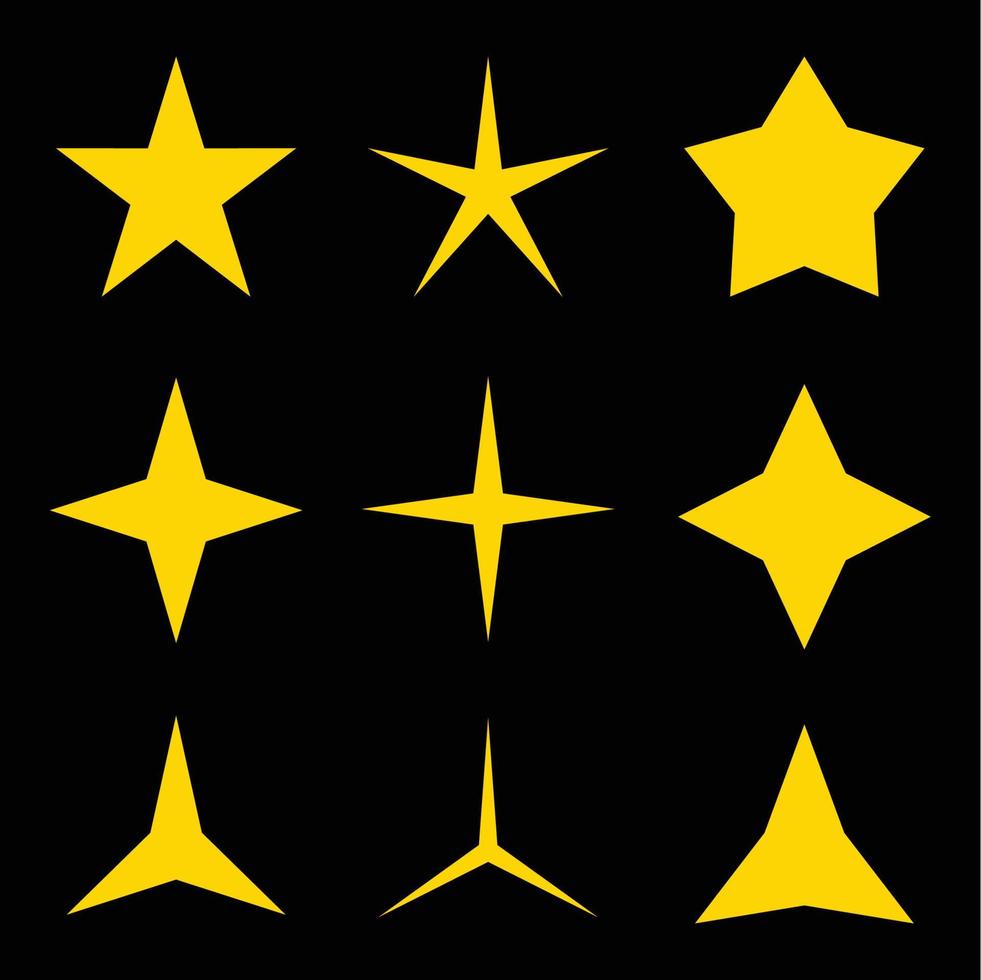 ster vector ontwerp met divers vormen