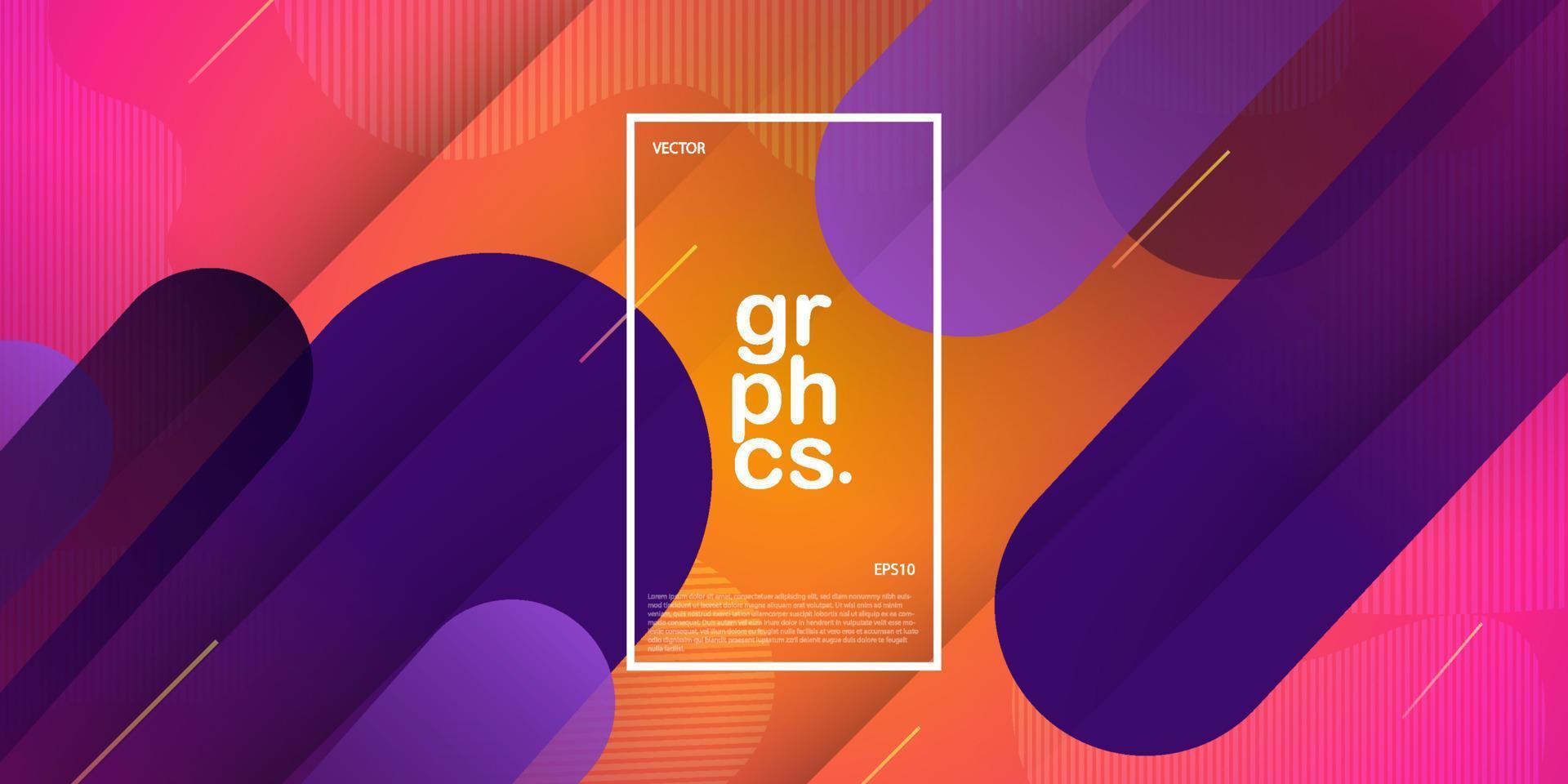 abstract kleurrijk roze oranje helling illustratie achtergrond met 3d kijken rechthoek Purper gemakkelijk patroon. dynamisch ontwerp en luxe.eps10 vector