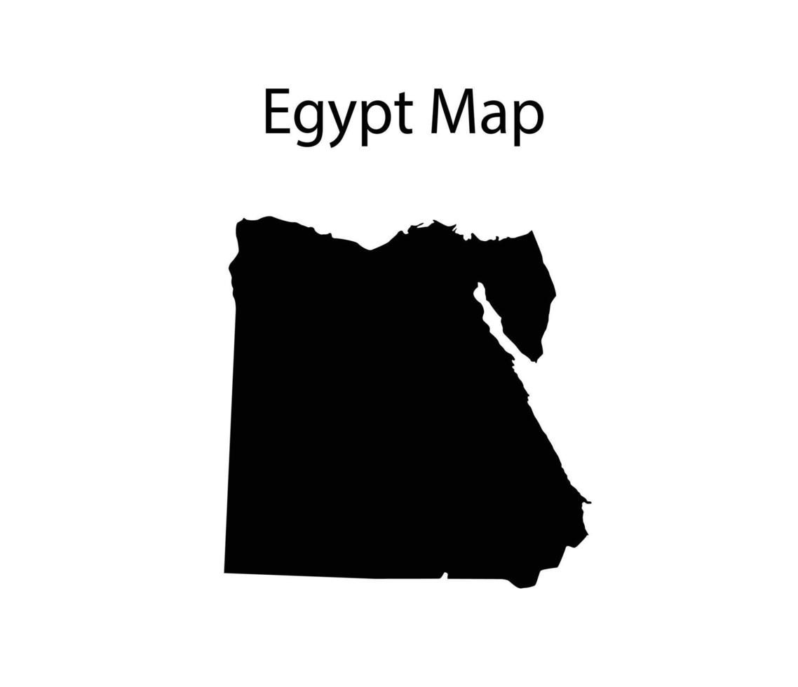 Egypte kaart silhouet vector illustratie