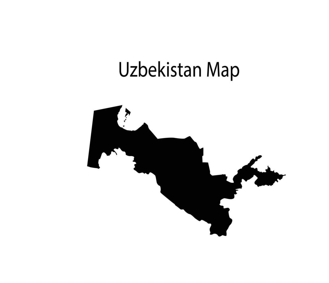 Oezbekistan kaart silhouet vector illustratie