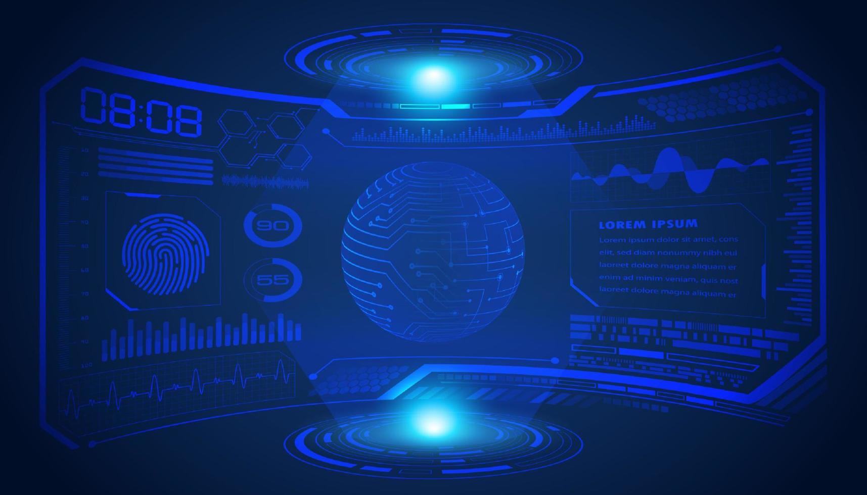 modern hud technologie scherm achtergrond vector