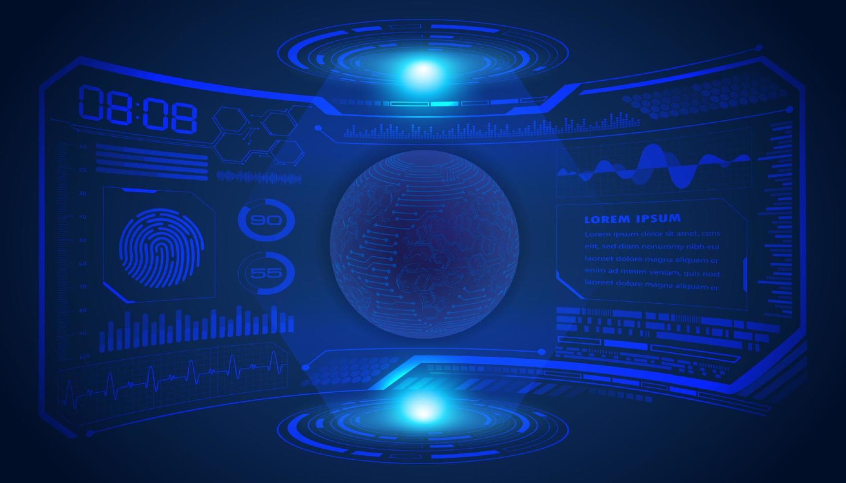 modern hud technologie scherm achtergrond vector