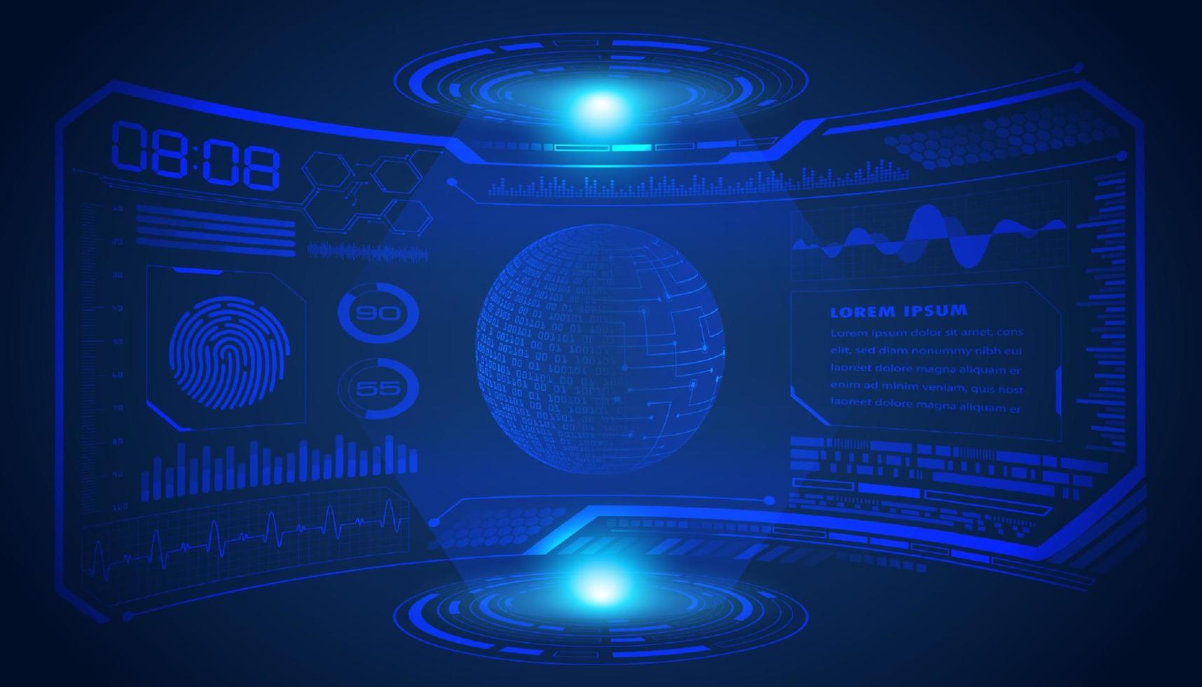 modern hud technologie scherm achtergrond vector