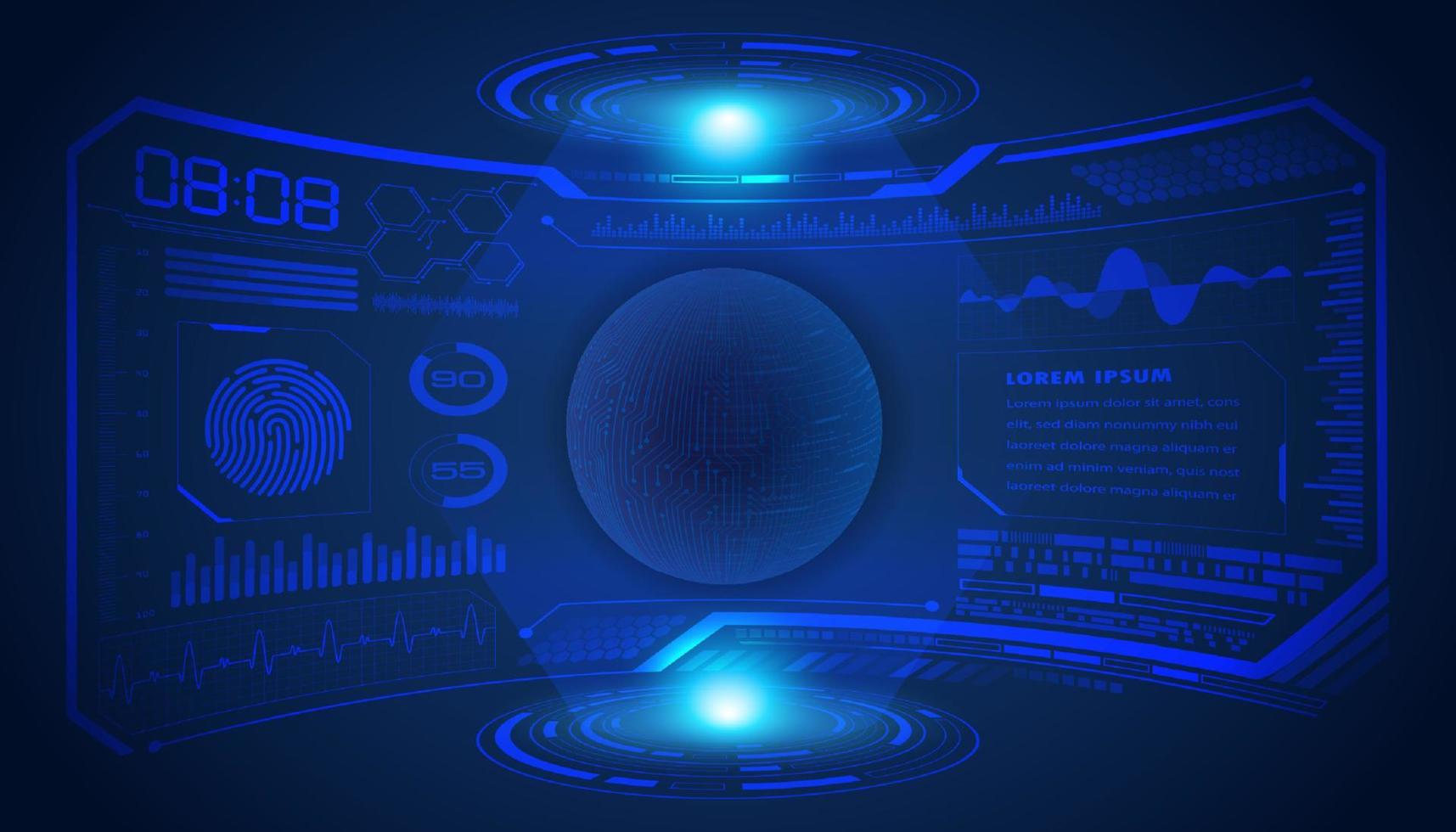 modern hud technologie scherm achtergrond vector