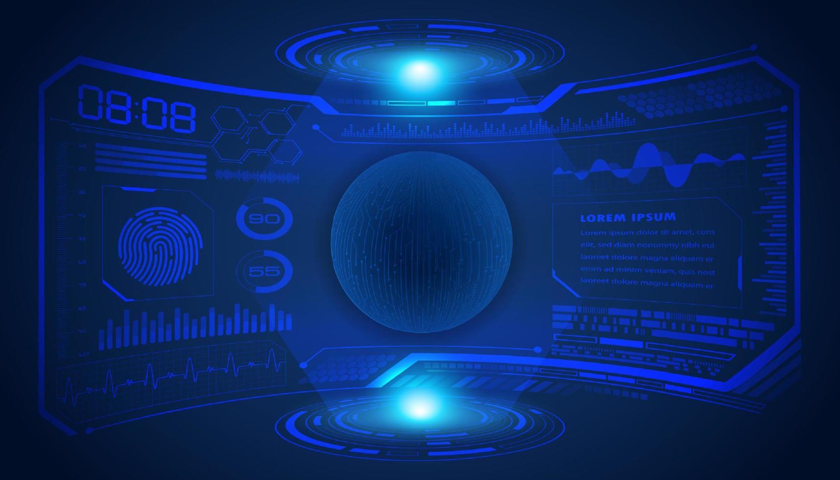 modern hud technologie scherm achtergrond vector