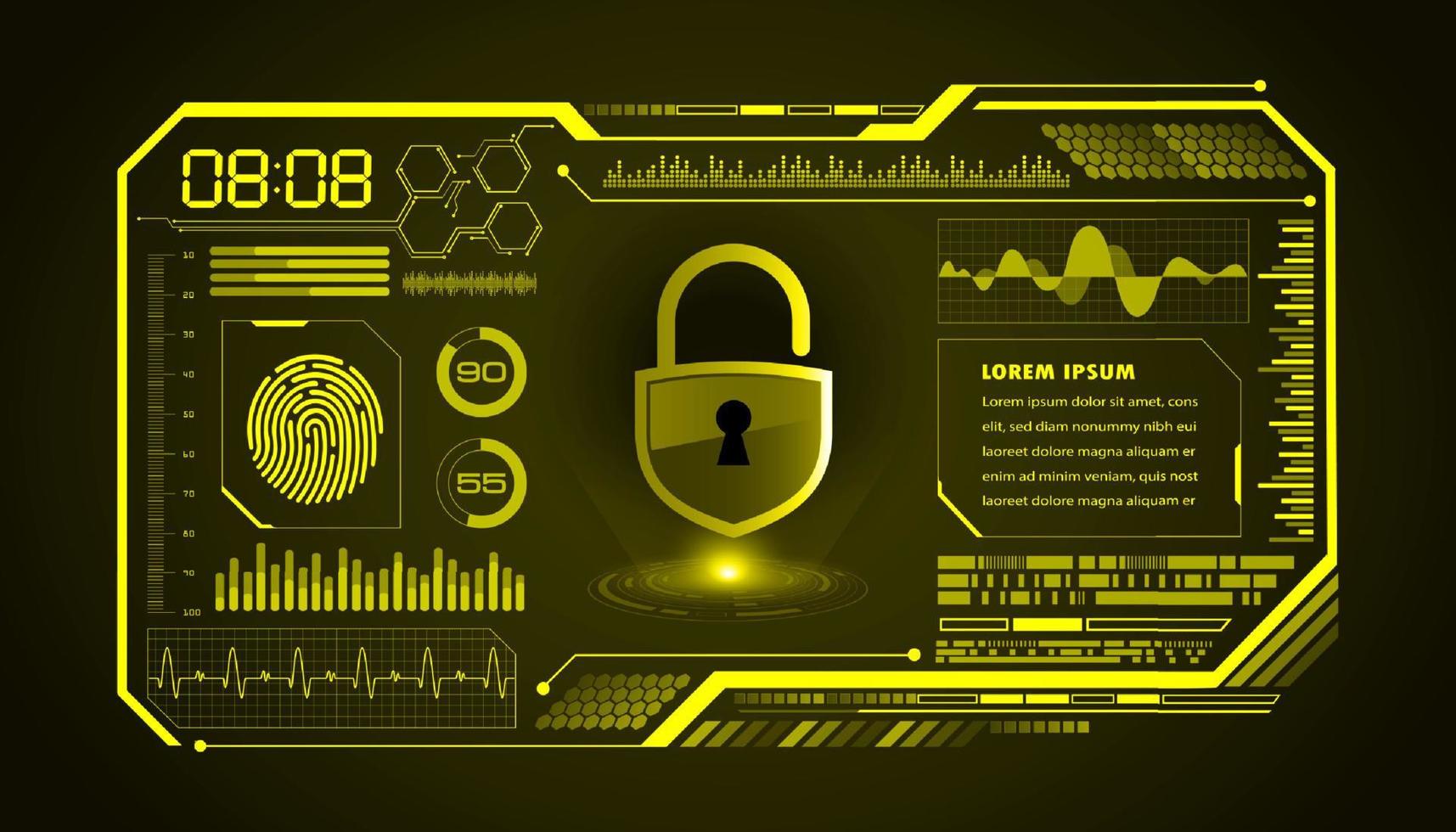 modern hud technologie scherm achtergrond vector