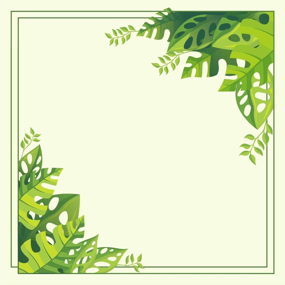 florale achtergrond met frisse groene kleur vector