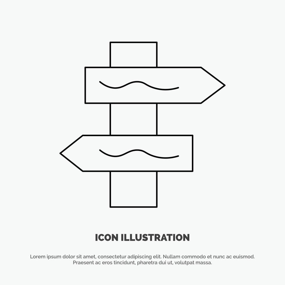 inhoudsopgave navigatie weg lijn icoon vector