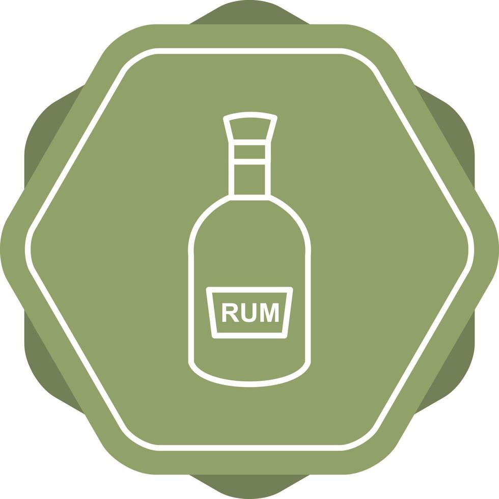 fles rum lijn icoon vector