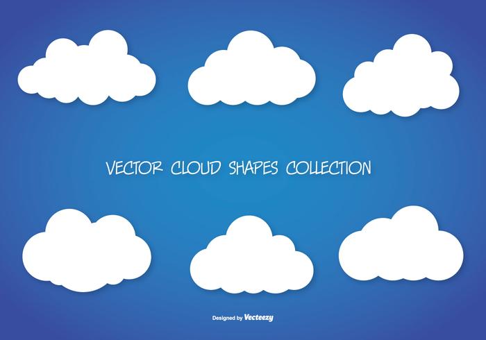 Vector wolk vormen collectie