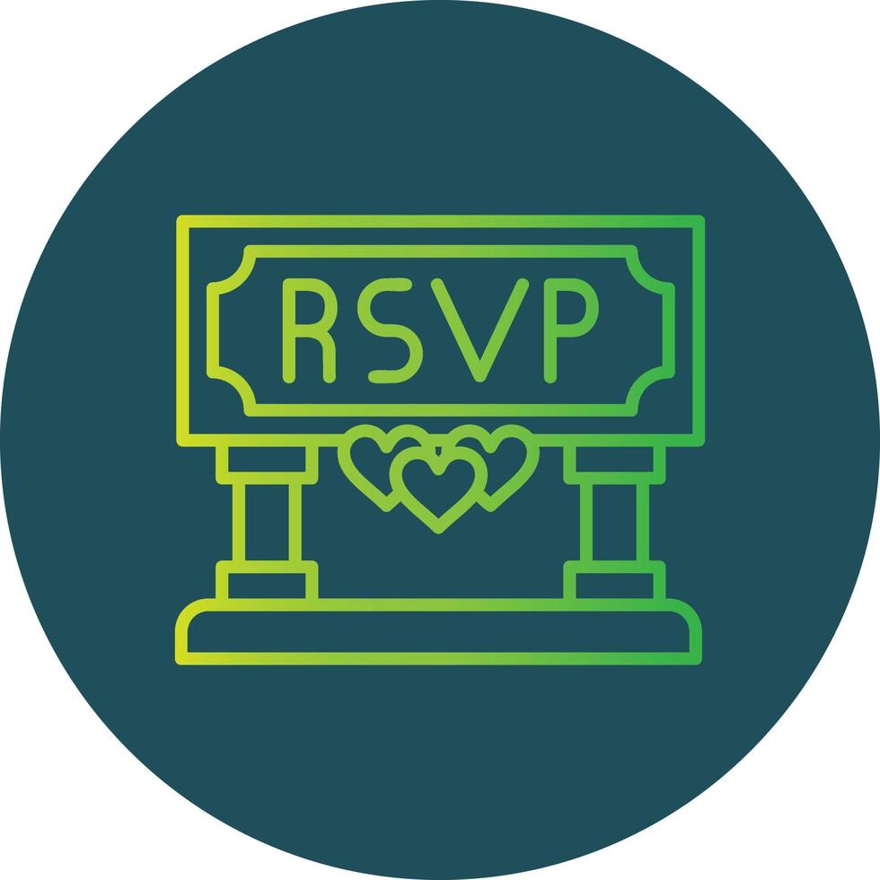 RSVP creatief icoon ontwerp vector