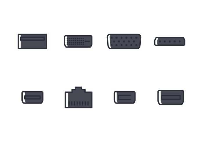 USB-poortlijnpictogram vector