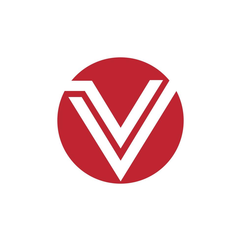 v brief logo sjabloon vector