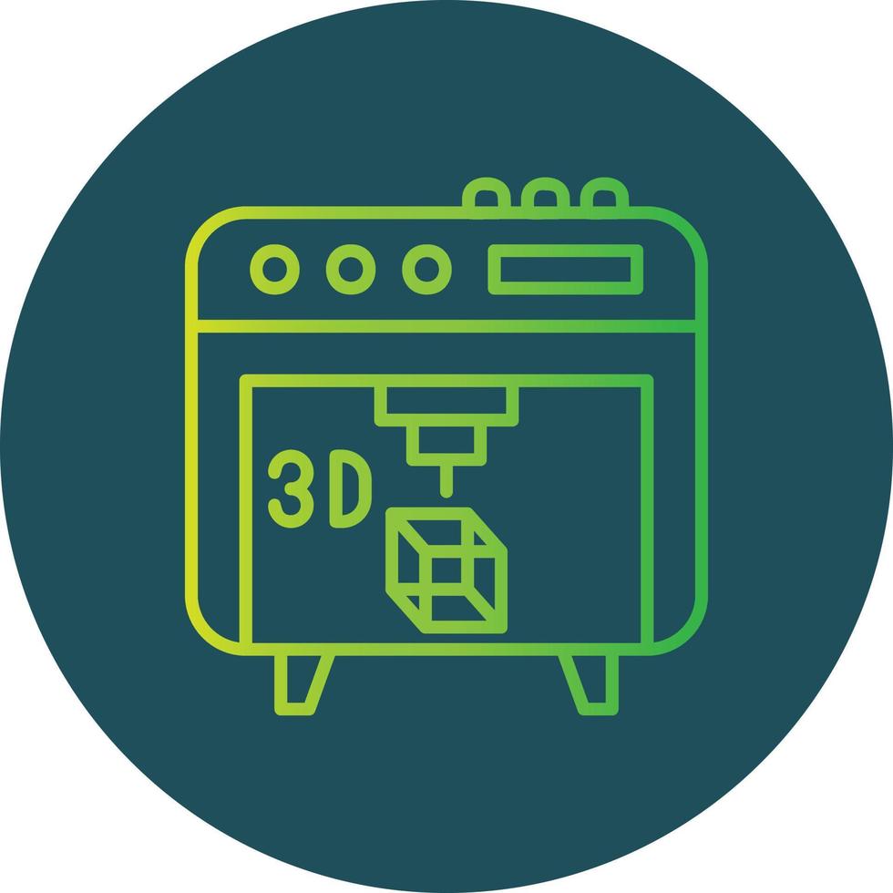 3d printer creatief icoon ontwerp vector