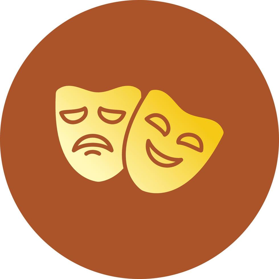 theater maskers creatief icoon ontwerp vector