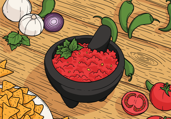 Molcajete Vectorillustratie vector