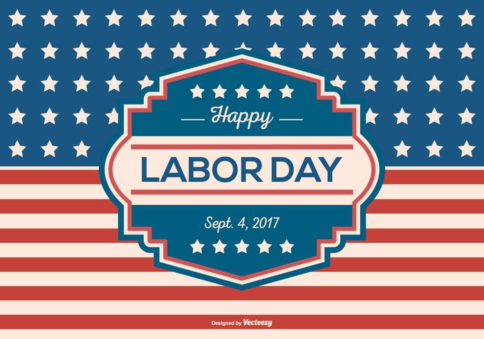 Retro Labour Day Achtergrond Vector