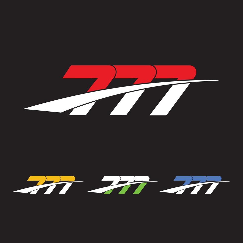 abstract brief 777 logo sjabloon. eerste 777 logo ontwerp vector