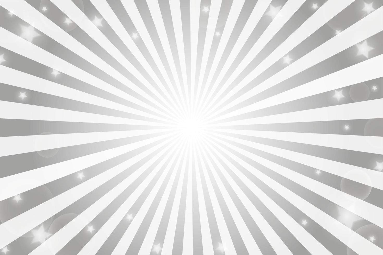zon stralen achtergrond. wit en grijs radiaal abstract grappig patroon met sterren. vector explosie abstract lijnen backdrop