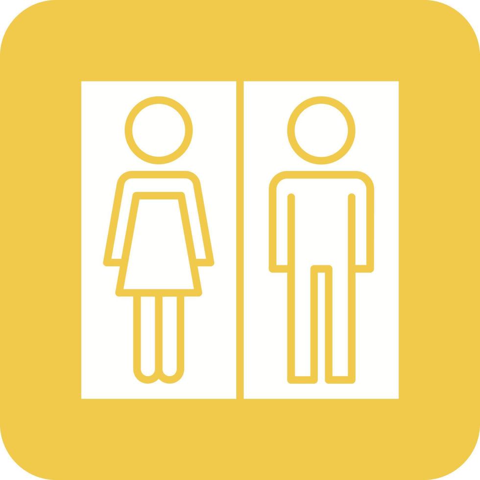 toilet glyph ronde hoek achtergrond icoon vector