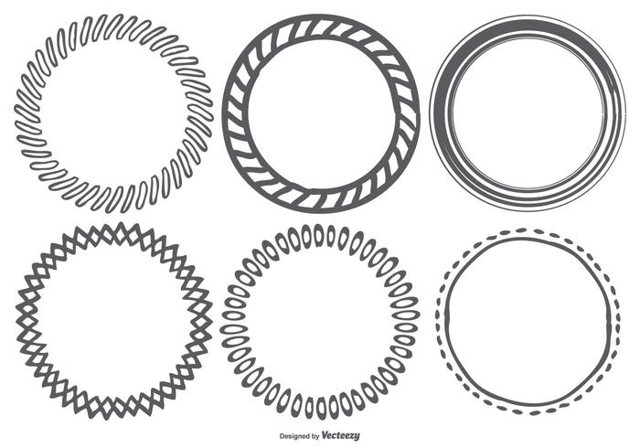 schetsmatige handgetekende frames collectie vector