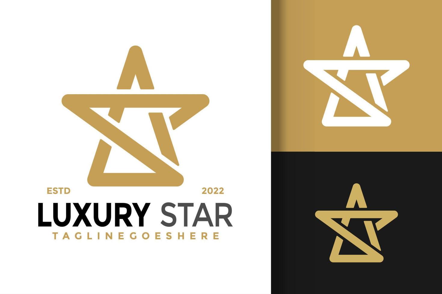 luxe ster brief s logo ontwerp vector illustratie sjabloon