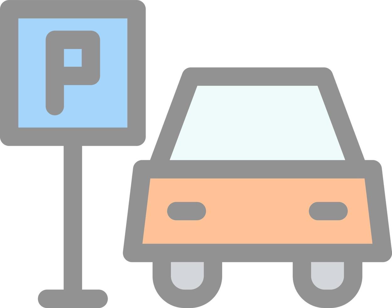 auto park vector icoon ontwerp