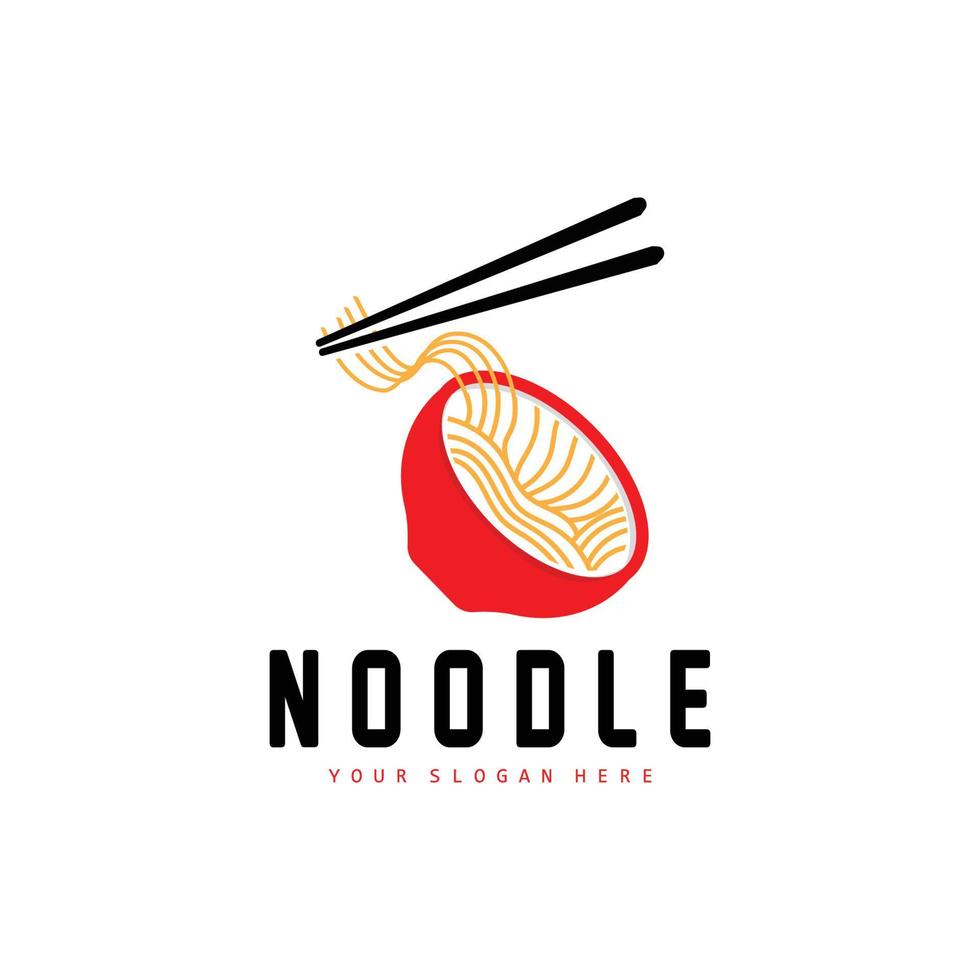 noodle logo, ramen vector, Chinese voedsel, snel voedsel restaurant merk ontwerp, Product merk, cafe, bedrijf logo vector