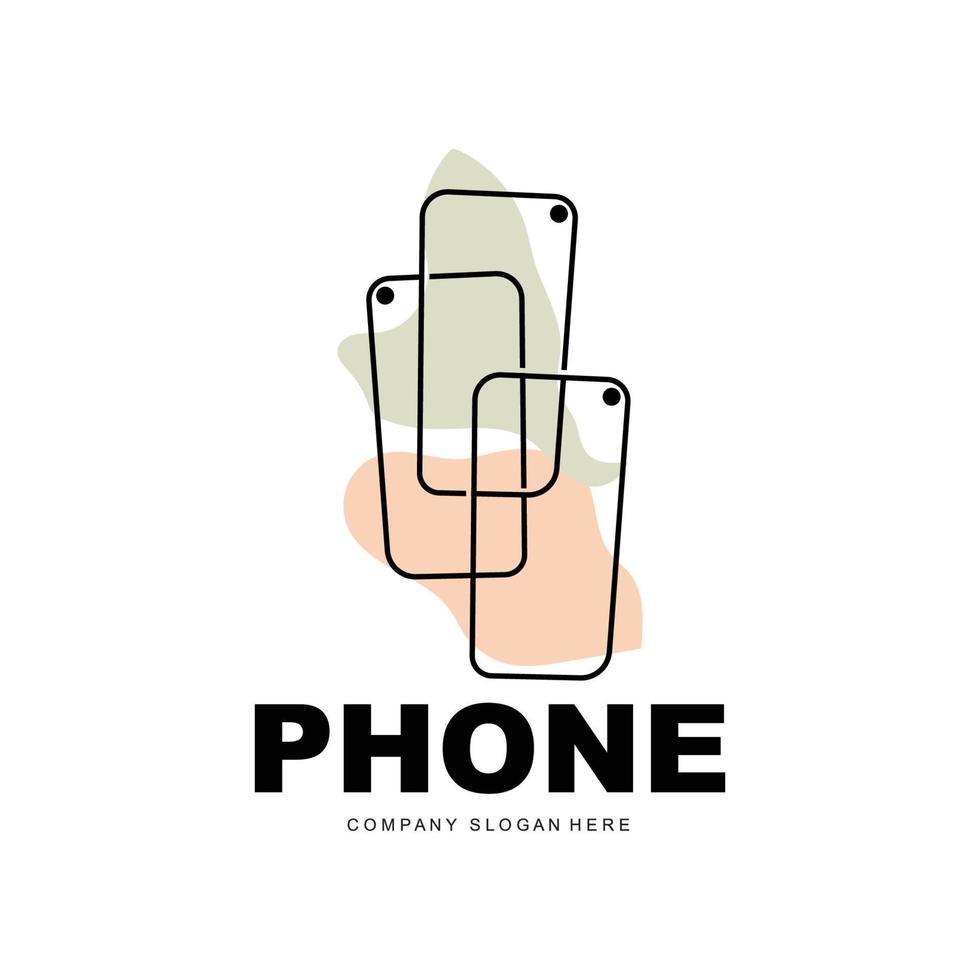 smartphone logo, communicatie elektronica vector, modern telefoon ontwerp, voor bedrijf merk symbool vector