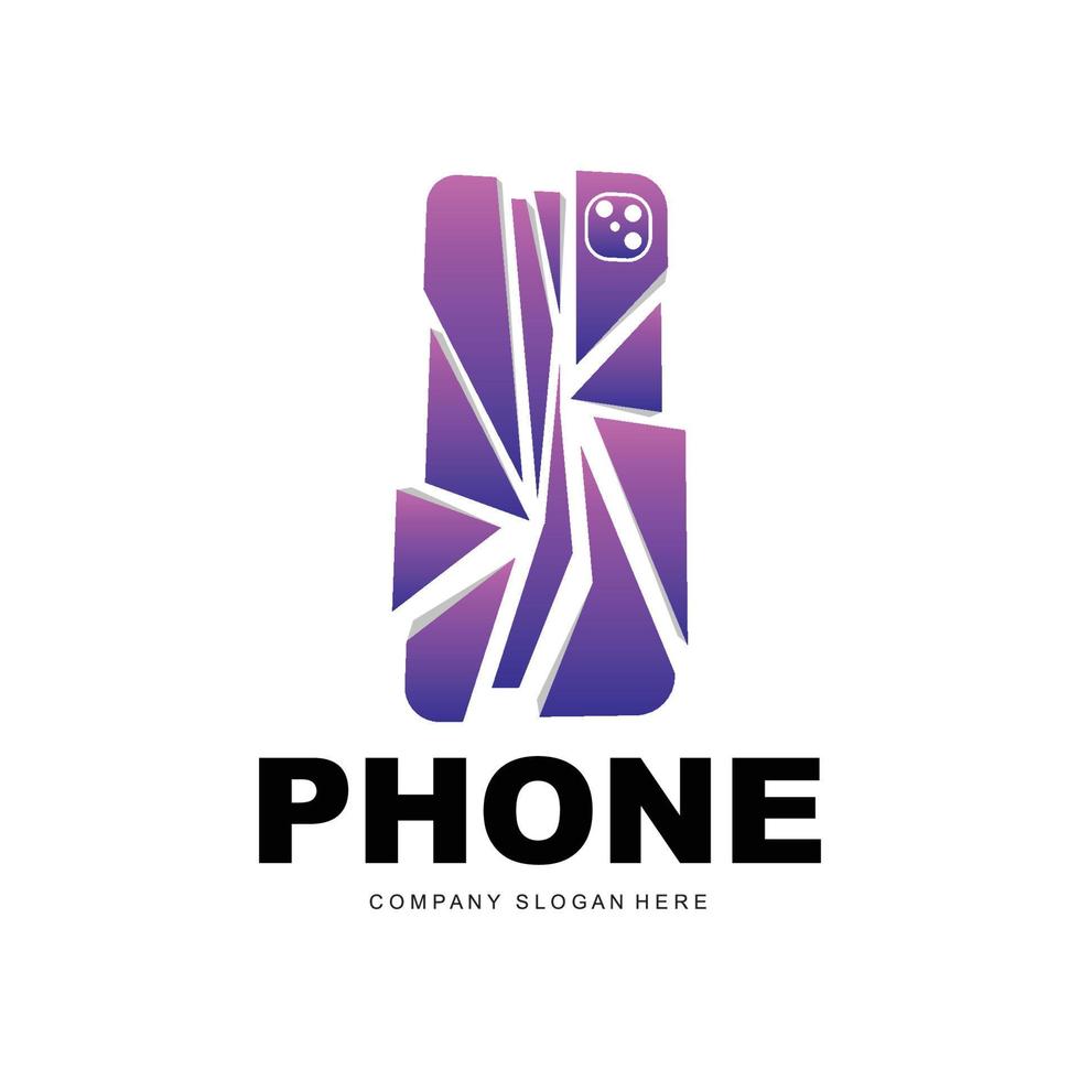 smartphone logo, communicatie elektronica vector, modern telefoon ontwerp, voor bedrijf merk symbool vector