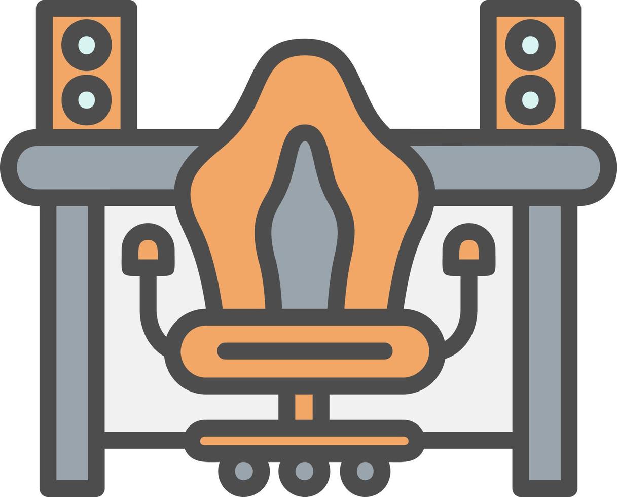 bureau en stoel vector icoon