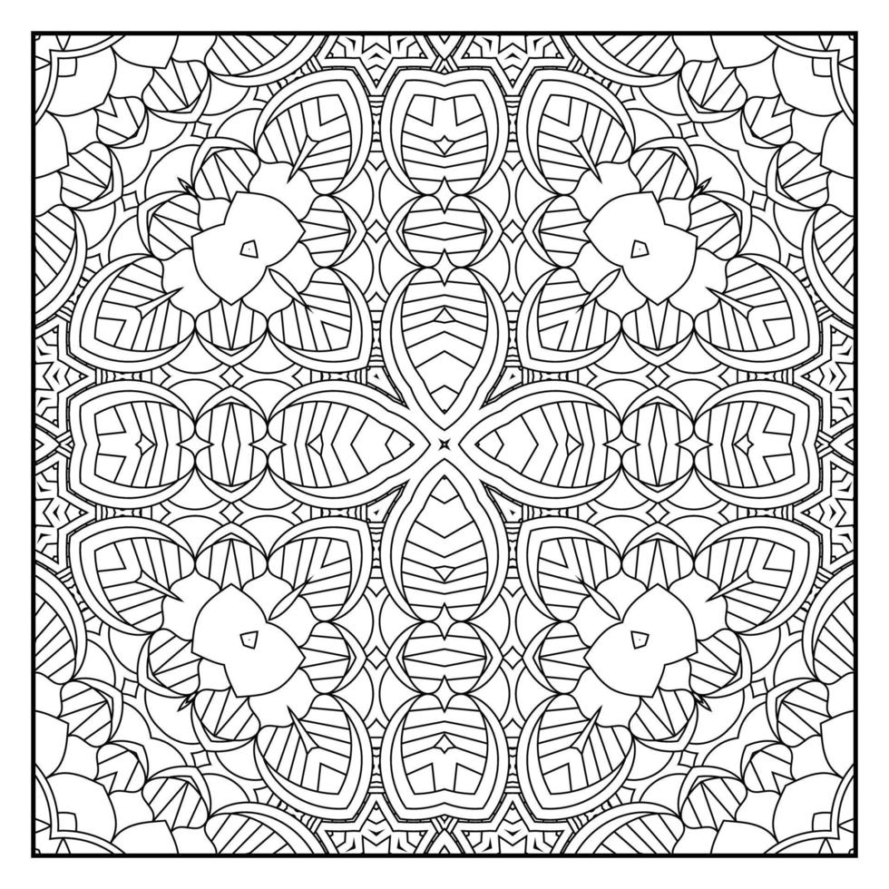 mandala kleur bladzijde voor volwassenen. mandala achtergrond. mandala patroon kleur bladzijde. hand- getrokken mandala patroon achtergrond. vector zwart en wit kleur bladzijde voor kleur boek.