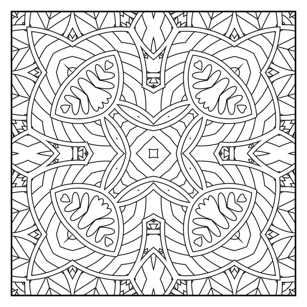 mandala kleur bladzijde voor volwassenen. mandala achtergrond. mandala patroon kleur bladzijde. hand- getrokken mandala patroon achtergrond. vector zwart en wit kleur bladzijde voor kleur boek.