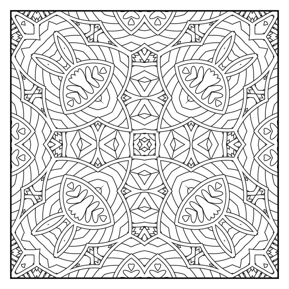 mandala kleur bladzijde voor volwassenen. mandala achtergrond. mandala patroon kleur bladzijde. hand- getrokken mandala patroon achtergrond. vector zwart en wit kleur bladzijde voor kleur boek.