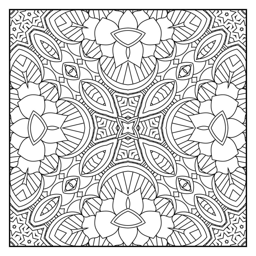 mandala kleur bladzijde voor volwassenen. mandala achtergrond. mandala patroon kleur bladzijde. hand- getrokken mandala patroon achtergrond. vector zwart en wit kleur bladzijde voor kleur boek.